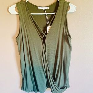 Green Sleeveless Blouse